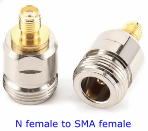 Adaptador conector N hembra a SMA hembra