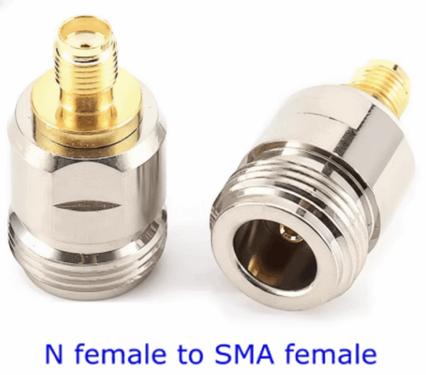 Adaptador conector N hembra a SMA hembra