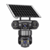 Camara solar PTZ triple lente con panel y batería
